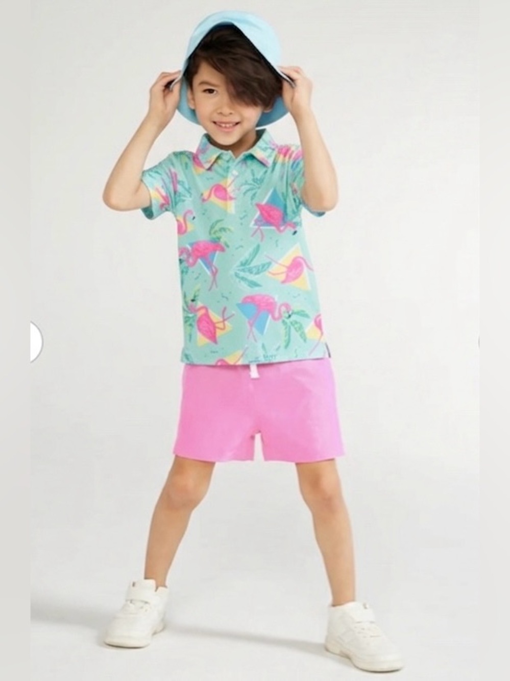 CHUBBIES TODDLERS' FLAMINGO TROPICAL PERFORMANCE POLO 4T